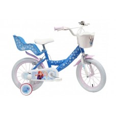 Frozen Kinderfiets - Meisjes - 14 inch - Blauw - Twee handremmen