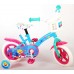 Ocean Kinderfiets - Unisex - 10 inch - Roze Blauw - Doortrapper