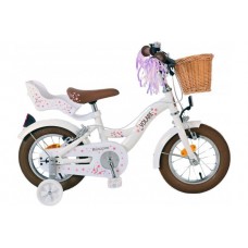 Volare Blossom Kinderfiets - Meisjes - 12 inch - Wit - Twee handremmen
