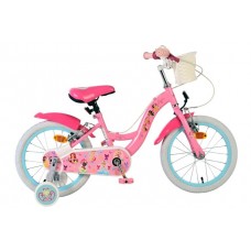 Magic Royals Kinderfiets - Meisjes - 16 inch - Roze - Twee Handremmen Magic Royals Kinderfiets - Meisjes - 16 inch - Roze - Twee Handremmen
