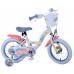 Disney Stitch Kinderfiets - Meisjes - 14 inch - Crème Koraal Blauw - Twee handremmen