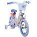 Disney Stitch Kinderfiets - Meisjes - 14 inch - Crème Koraal Blauw - Twee handremmen
