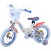 Disney Stitch Kinderfiets - Meisjes - 14 inch - Crème Koraal Blauw - Twee handremmen