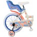 Disney Stitch Kinderfiets - Meisjes - 16 inch - Creme Koraal Blauw - Twee handremmen