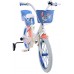 Disney Stitch Kinderfiets - Meisjes - 16 inch - Creme Koraal Blauw - Twee handremmen