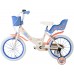 Disney Stitch Kinderfiets - Meisjes - 16 inch - Creme Koraal Blauw - Twee handremmen