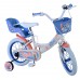 Disney Stitch Kinderfiets - Meisjes - 14 inch - Creme Koraal Blauw - Twee handremmen