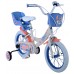 Disney Stitch Kinderfiets - Meisjes - 14 inch - Creme Koraal Blauw - Twee handremmen