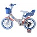 Disney Stitch Kinderfiets - Meisjes - 14 inch - Creme Koraal Blauw - Twee handremmen