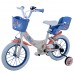 Disney Stitch Kinderfiets - Meisjes - 14 inch - Creme Koraal Blauw - Twee handremmen