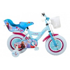 Disney Frozen 2 Kinderfiets - Meisjes - 12 inch - Blauw/Paars - 95% afgemonteerd