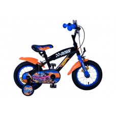 Hot Wheels Kinderfiets - Jongens - 12 inch - Zwart Oranje Blauw - Twee handremmen