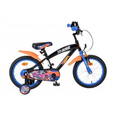 Hot Wheels Kinderfiets - Jongens - 16 inch - Zwart Oranje Blauw Hot Wheels Kinderfiets - Jongens - 16 inch - Zwart Oranje Blauw