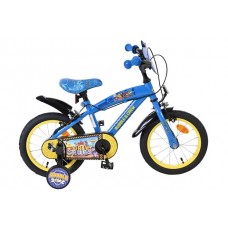 Rubble & Crew Kinderfiets - Jongens - 14 inch - Blauw - Twee handremmen Rubble & Crew Kinderfiets - Jongens - 14 inch - Blauw - Twee handremmen