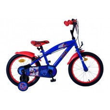 Turbo Crew Kinderfiets - Jongens - 16 inch - Blauw Rood - Twee handremmen Turbo Crew Kinderfiets - Jongens - 16 inch - Blauw Rood - Twee handremmen