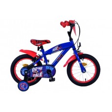 Turbo Crew Kinderfiets - Jongens - 14 inch - Blauw Rood - Twee handremmen Turbo Crew Kinderfiets - Jongens - 14 inch - Blauw Rood - Twee handremmen