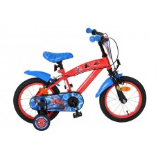 Spider-Man Kinderfiets - Jongens - 14 inch - Blauw/Rood - Twee handremmen