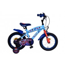 Spidey Kinderfiets - Jongens - 14 inch - Blauw Rood - Twee handremmen