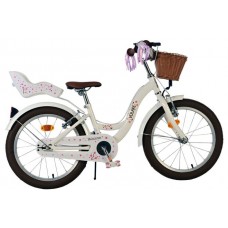 Volare Blossom Kinderfiets - Meisjes - 18 inch - Wit - Twee handremmen