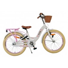 Volare Blossom Kinderfiets - Meisjes - 20 inch - Wit - Twee handremmen