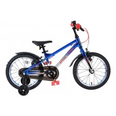 Volare Chrome Kinderfiets - Jongens - 16 inch - Blauw Zilver - Twee Handremmen