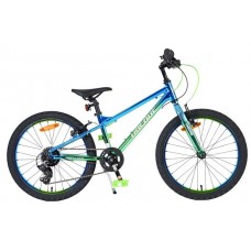 Volare Chrome Kinderfiets - Jongens - 20 inch - Blauw Groen - Twee handremmen Volare Chrome Kinderfiets - Jongens - 20 inch - Blauw Groen - Twee handremmen