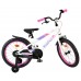 Volare Lily Kinderfiets - Meisjes - 18 inch - Wit Roze Paars - Twee handremmen