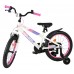 Volare Lily Kinderfiets - Meisjes - 18 inch - Wit Roze Paars - Twee handremmen