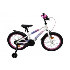 Volare Lily Kinderfiets - Meisjes - 18 inch - Wit Roze Paars Volare Lily Kinderfiets - Meisjes - 18 inch - Wit Roze Paars