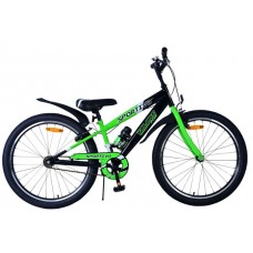 Volare Sportivo Kinderfiets - Jongens - 24 inch - Zwart Groen - Twee Handremmen