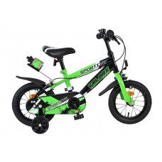 Volare Sportivo Kinderfiets - Jongens - 12 inch - Groen Zwart - Twee Handremmen Volare Sportivo Kinderfiets - Jongens - 12 inch - Groen Zwart - Twee Handremmen