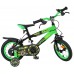 Volare Strike Kinderfiets - Jongens - 12 inch - Zwart Groen - Twee Handremmen