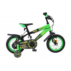 Volare Strike Kinderfiets - Jongens - 12 inch - Zwart Groen - Twee Handremmen