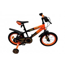 Volare Strike Kinderfiets - Jongens - 14 inch - Zwart Oranje - Twee handremmen Volare Strike Kinderfiets - Jongens - 14 inch - Zwart Oranje - Twee handremmen