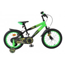 Volare Strike Kinderfiets - Jongens - 16 inch - Zwart Groen - Twee Handremmen Volare Strike Kinderfiets - Jongens - 16 inch - Zwart Groen - Twee Handremmen