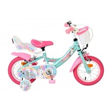 Volare Unicorn Kinderfiets - Meisjes - 12 inch - Groen - Twee handremmen