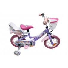 Volare Unicorn Kinderfiets - Meisjes - 12 inch - Paars - Twee handremmen