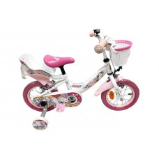 Volare Unicorn Kinderfiets - Meisjes - 12 inch - Wit - Twee handremmen