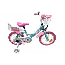 Volare Unicorn Kinderfiets - Meisjes - 14 inch - Groen - Twee Handremmen Volare Unicorn Kinderfiets - Meisjes - 14 inch - Groen - Twee Handremmen