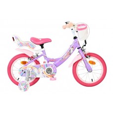 Volare Unicorn Kinderfiets - Meisjes - 14 inch - Paars - Twee Handremmen Volare Unicorn Kinderfiets - Meisjes - 14 inch - Paars - Twee Handremmen