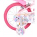 Volare Unicorn Kinderfiets - Meisjes - 14 inch - Roze - Twee Handremmen