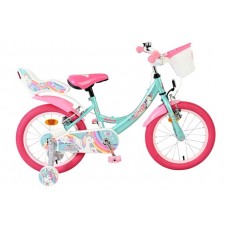 Volare Unicorn Kinderfiets - Meisjes - 16 inch - Groen - Twee Handremmen Volare Unicorn Kinderfiets - Meisjes - 16 inch - Groen - Twee Handremmen