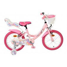 Volare Unicorn Kinderfiets - Meisjes - 16 inch - Roze - Twee Handremmen Volare Unicorn Kinderfiets - Meisjes - 16 inch - Roze - Twee Handremmen