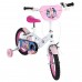 Disney Minnie Kinderfiets - Meisjes - 14 inch - Wit Roze - Twee handremmen Disney Minnie Kinderfiets - Meisjes - 14 inch - Wit Roze - Twee handremmen