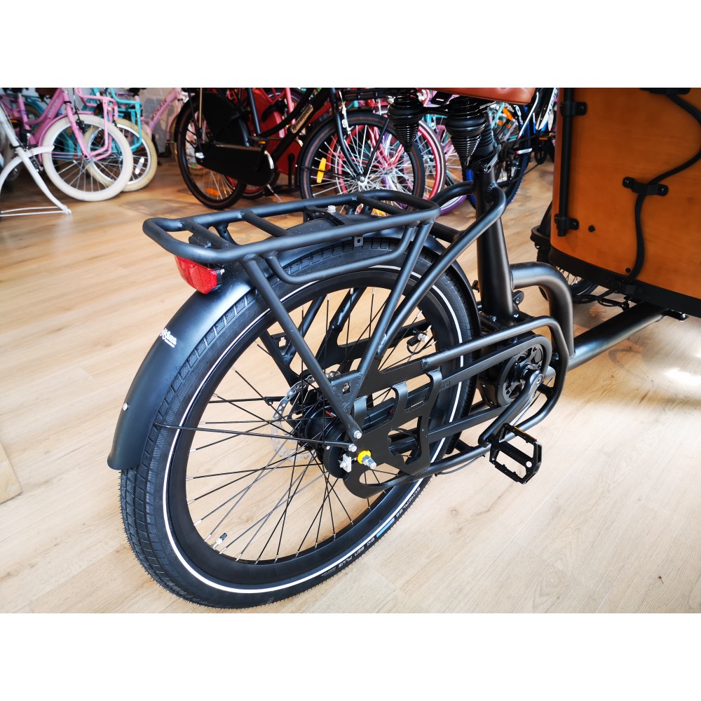 Cangoo Buckle 7V Zwart-Naturel elektrische bakfiets