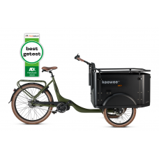 Keewee Bakfiets Mat groen zwart 