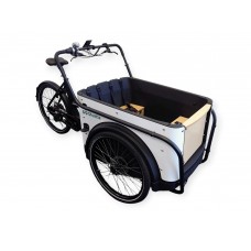 Bakfiets Urban Wheelz 3 wieler shuttle zwart wit  Achterwiel motor